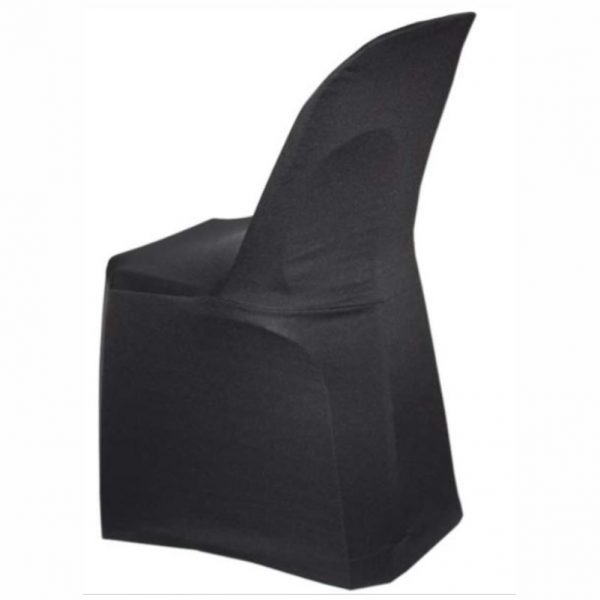 Plastic chair with stretch cover for hire