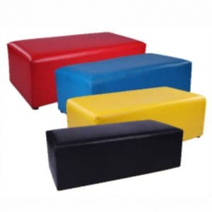 Rectangular Ottomans (black/yellow/blue/red)