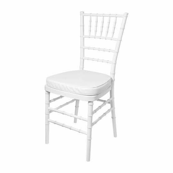 white tiffany chair hire