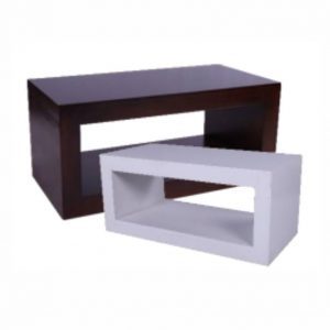 Box Coffee Table (Black/white/mahogany)