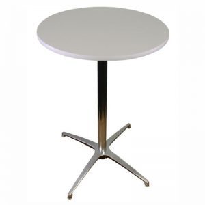 white top cocktail table hire