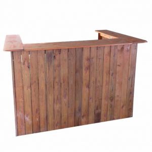 wooden bar for hire